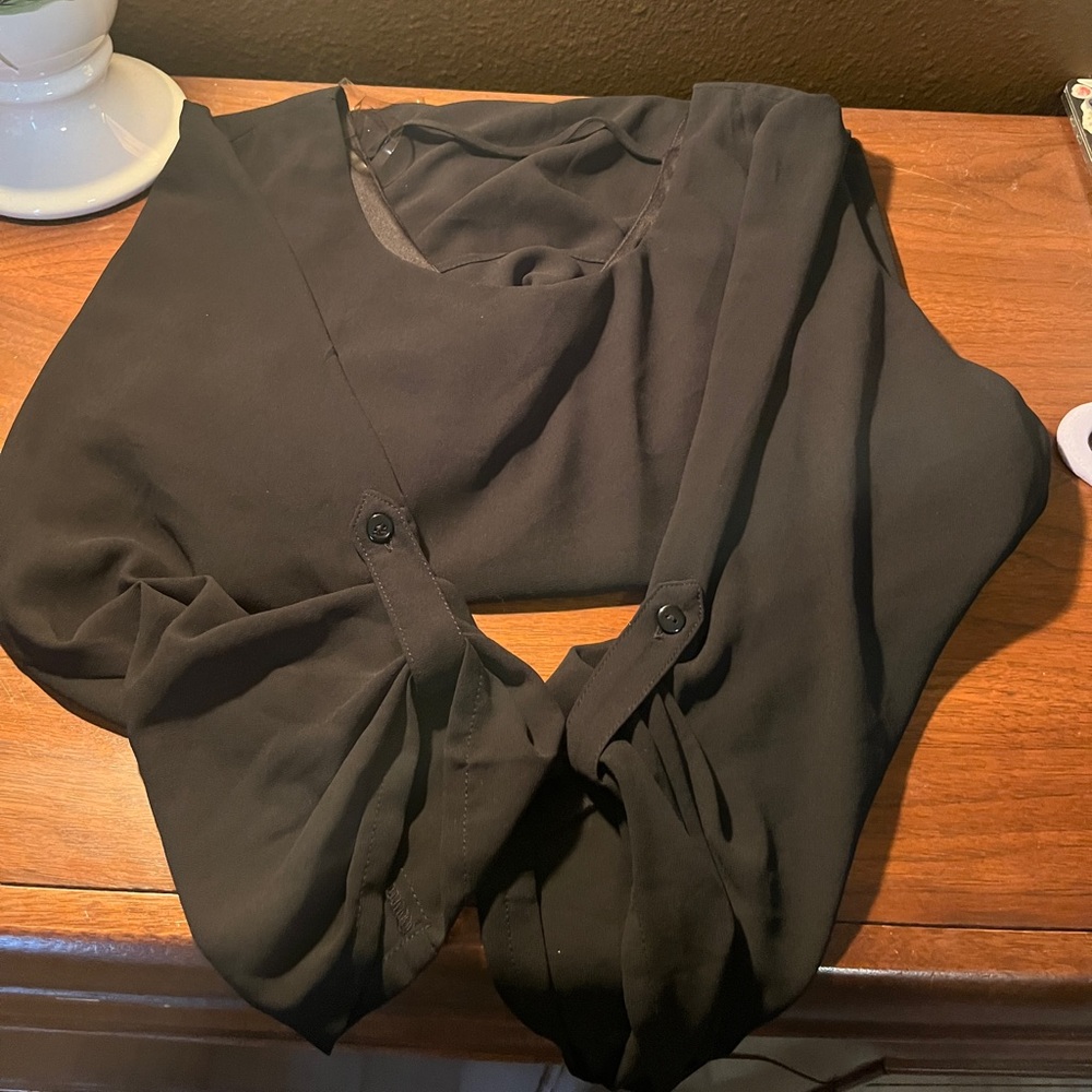 Speechless Black Business Casual Dress with Sleeves